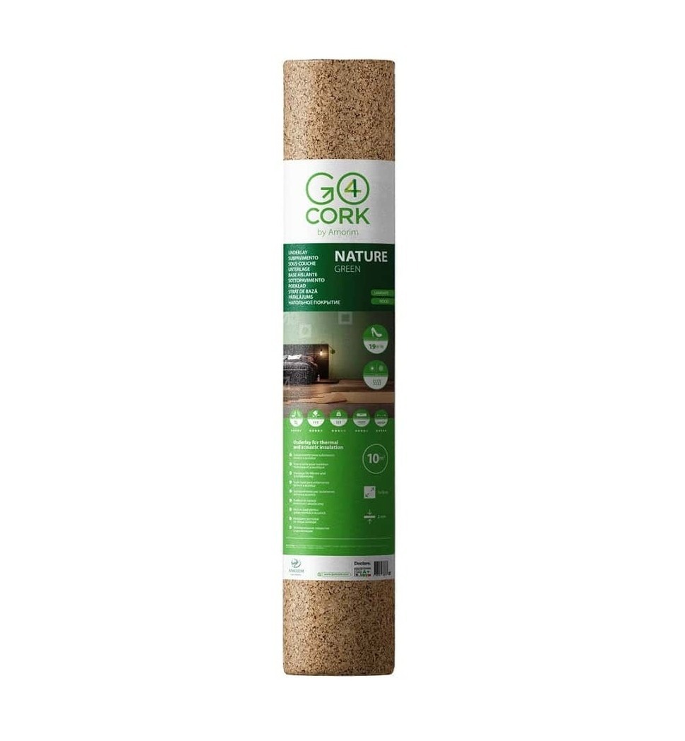 Хвойная подложка Акустик Проф Пробковая подложка GO4CORK NATURE GREEN
