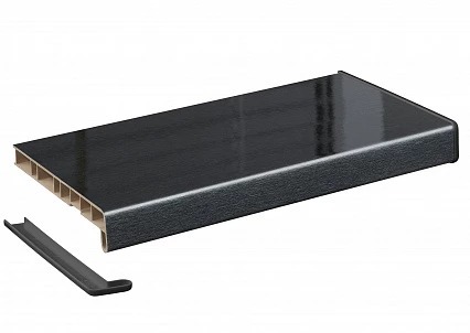 Подоконники Кристаллит Графит Глубокий Глянец 143